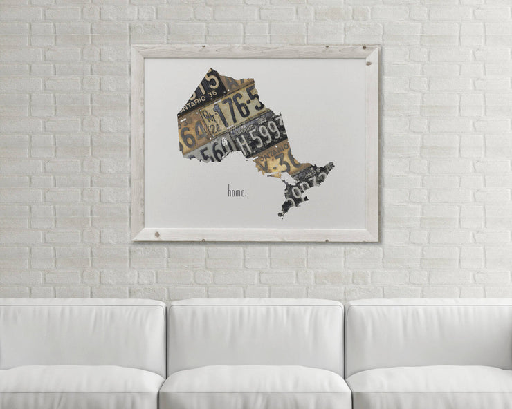 Ontario Home Print | Canadian Province Outline Art