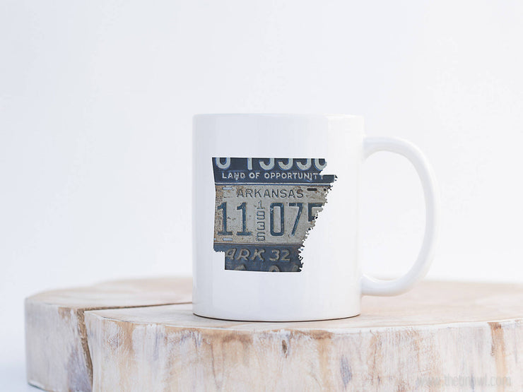 Arkansas Vintage License Plate Mug | Coffee Mug 11 oz