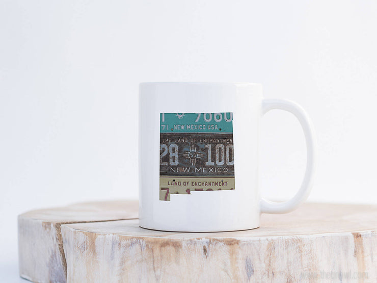 New Mexico Vintage License Plate Mug | Coffee Mug 11 oz