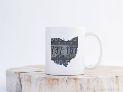 Ohio Vintage License Plate Mug | Coffee Mug 11 oz