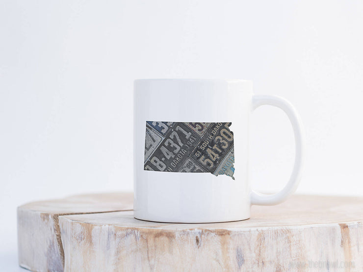 South Dakota Vintage License Plate Mug | Coffee Mug 11 oz