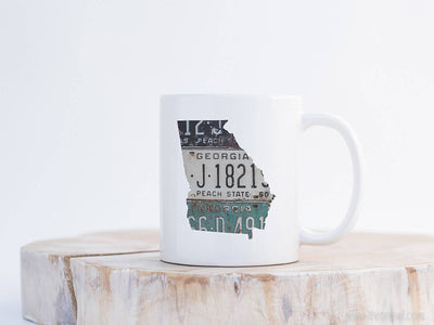 Georgia Vintage License Plate Mug | Coffee Mug 11 oz