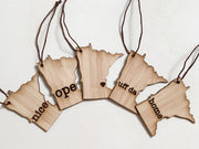 Personalized Minnesota Outline Ornament