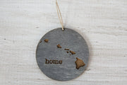 Hawaii Ornament | Rustic Wood | Home | Hawaii Home | Etched | Laser Cut