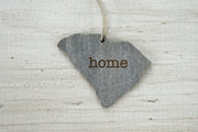 South Carolina Outline Ornament | Rustic Wood | Heart Home | South Carolina Love | Etched | Laser Cut
