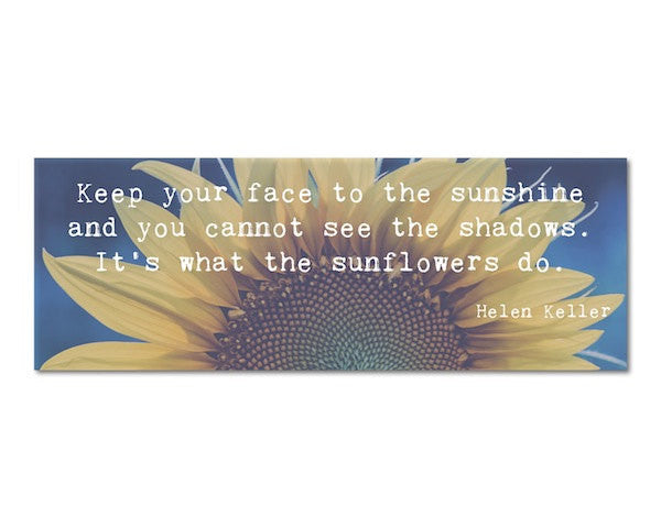 Bookmark - Sunflowers Quote