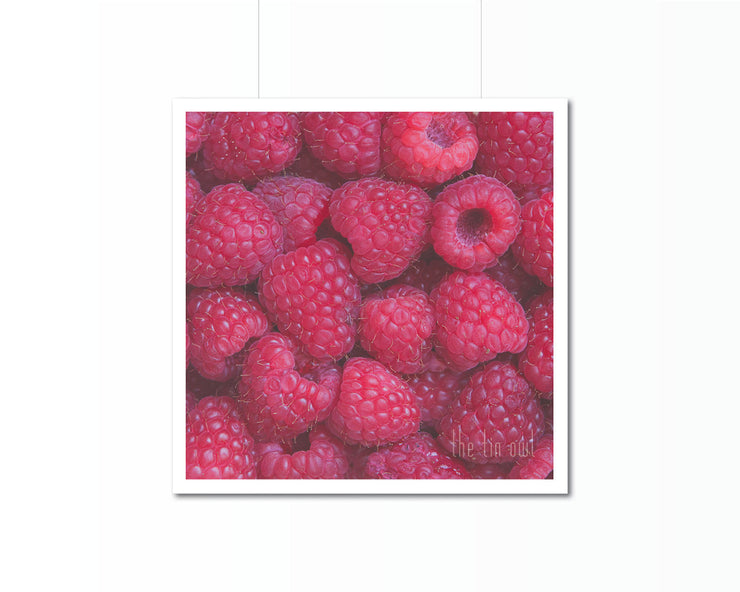 Raspberries Print | Kitchen Art Photography