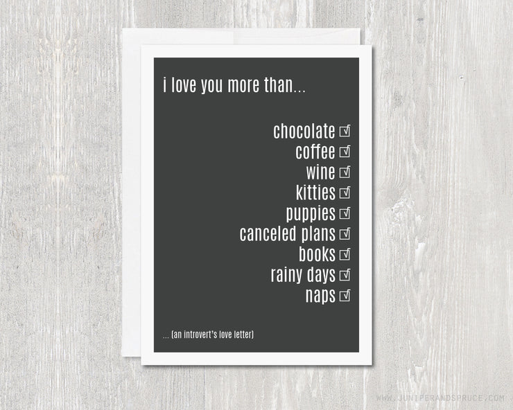 Greeting Card - Introvert's Love Letter