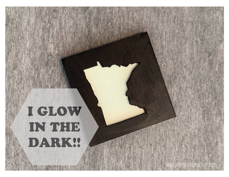 Glow in the Dark Art Magnet - Minnesota!