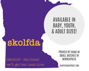 Skolfda Vikings Minnesota Raglan T-Shirt | Adult Unisex Tee Shirt