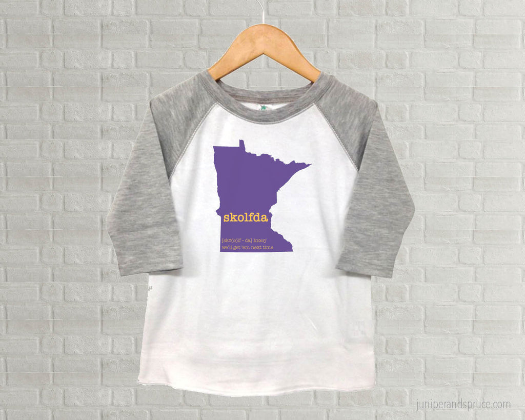 Minnesota Vikings Skolfda - Youth Raglan T-Shirt – Juniper & Spruce
